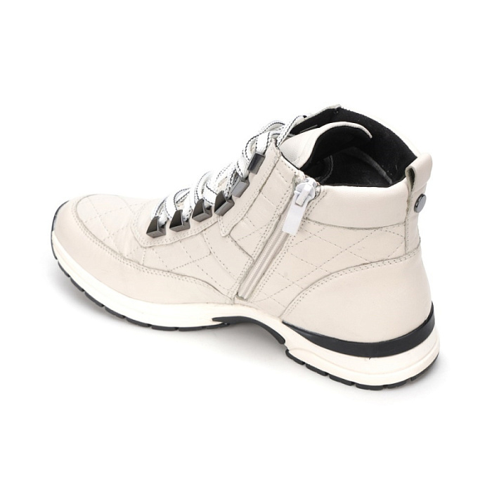Женские ботинки basic eObuv белые, артикул 9-75256-41-144
