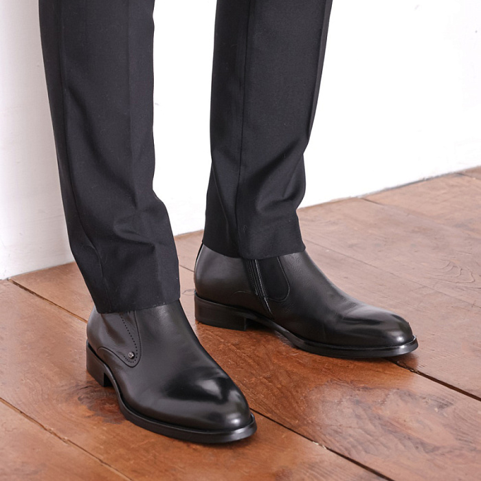 Мужские ботинки basic BRUNO RENZONI  черные, артикул 5408X-708A-R