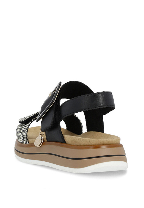 Женские босоножки  REMONTE черные, артикул D1J53-02