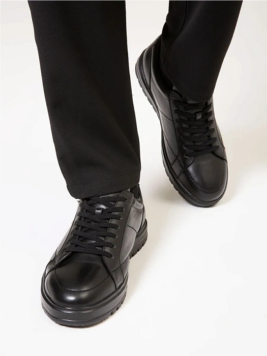 Мужские кеды BRUNO RENZONI  черные, артикул MC135A-1E-M