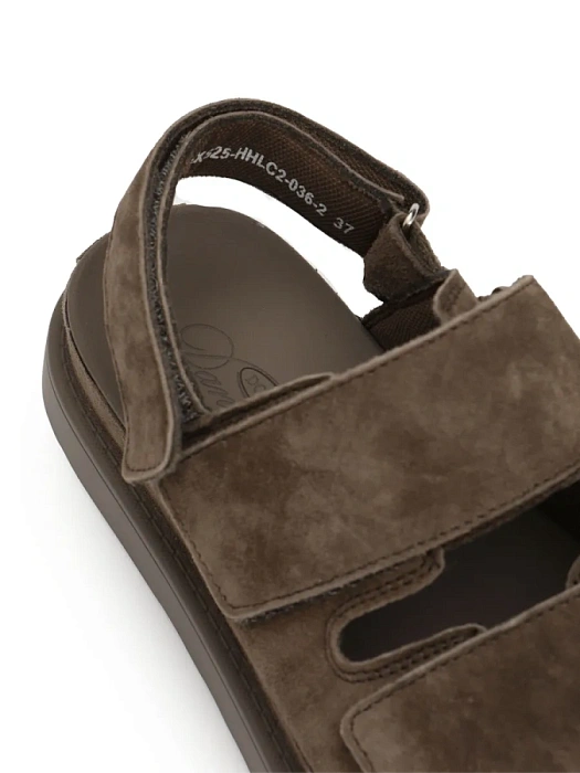 Женские сандалии Donna Daniella  коричневые, артикул XXS25-HHLC2-036-2