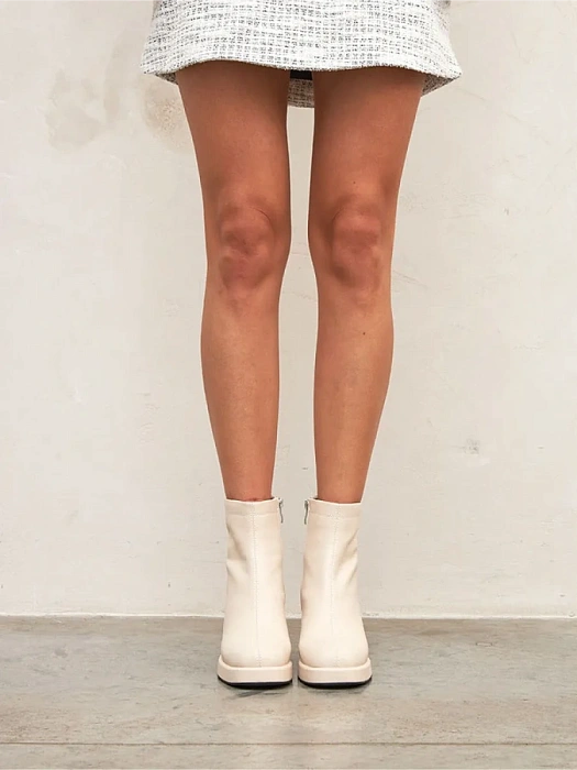 Женские ботильоны FEDERICA RODARI белые, артикул 7E-4C417-5