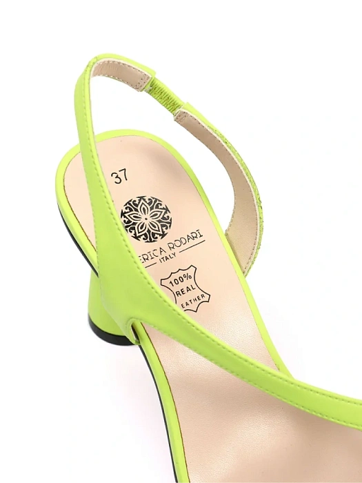 Женские босоножки  FEDERICA RODARI зеленые, артикул 4E-6826-906-A862