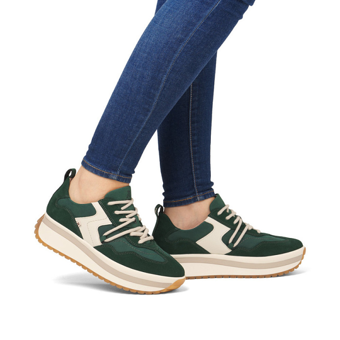 Женские кроссовки RIEKER зеленые, артикул W0900-54