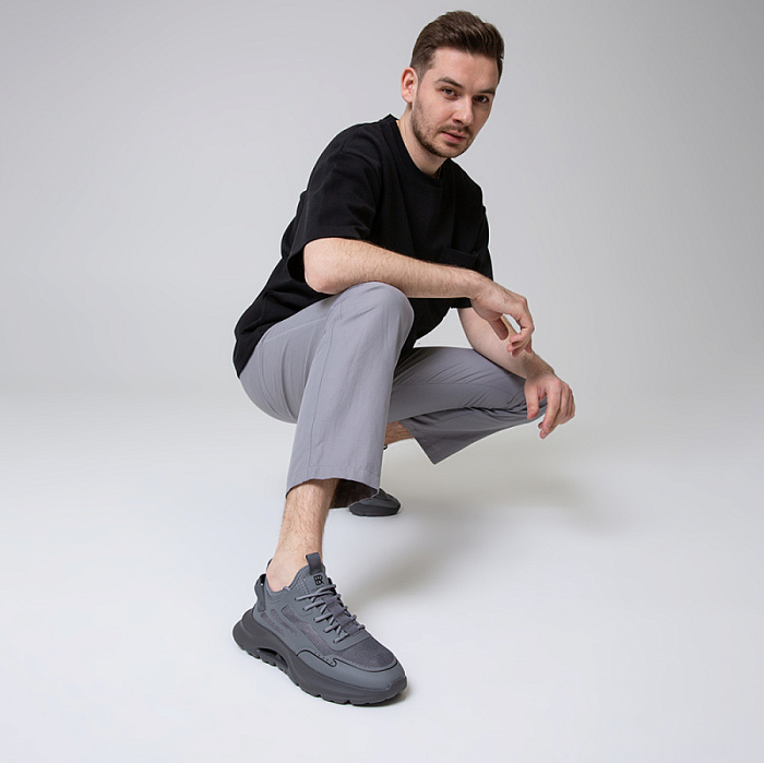 Мужские кроссовки BRUNO RENZONI  серые, артикул WZMC20023-81