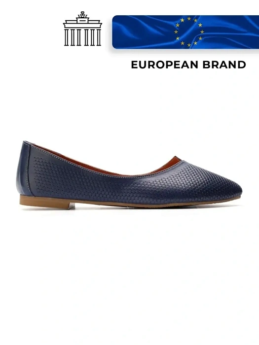 Женские балетки eObuv синие, артикул 900091-LL-08
