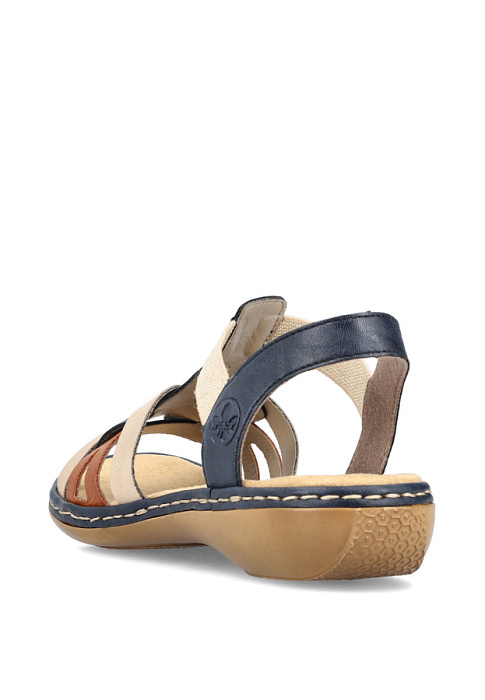 Женские сандалии RIEKER синие, артикул 65918-90