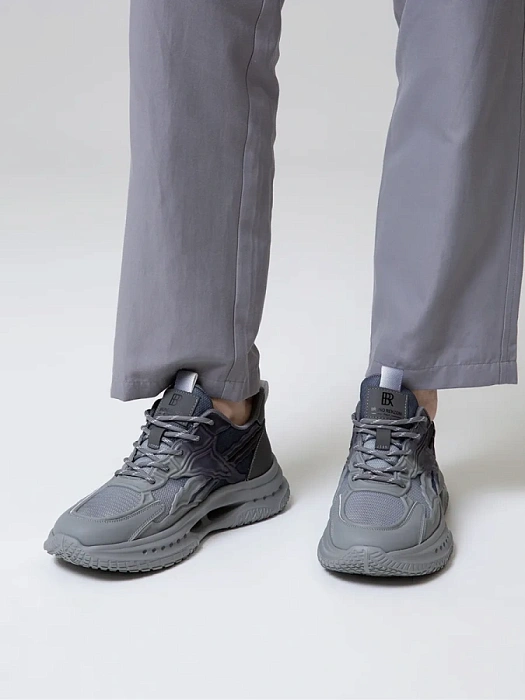 Мужские кроссовки BRUNO RENZONI  серые, артикул HG3656-17