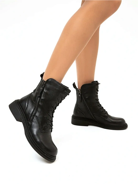 Женские берцы Donna Daniella  черные, артикул DH-W24-WLM3-5051-1