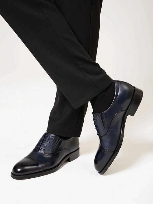 Мужские туфли BRUNO RENZONI  синие, артикул 5408A-7105D