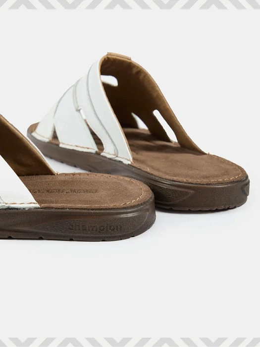 Мужские слайдеры BRUNO RENZONI  белые, артикул 028.6025-10