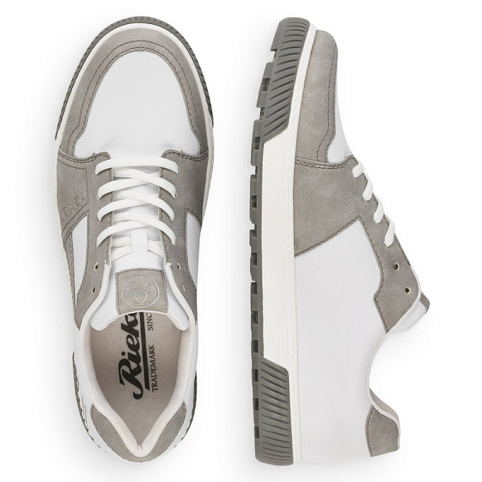 Мужские кроссовки RIEKER белые, артикул 18901-80