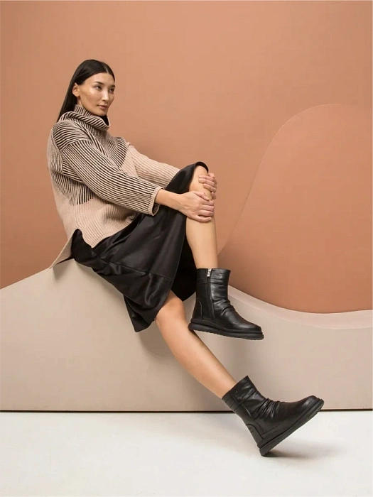 Женские ботинки basic Donna Daniella  черные, артикул D233-PR-03-A-Q