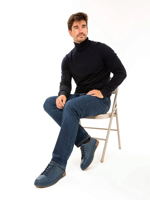 Мужские кеды BRUNO RENZONI  синие, артикул WL3897T-3