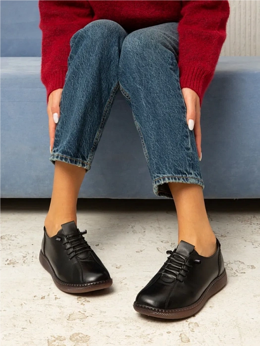 Женские туфли eObuv черные, артикул CTS23-BWLM3-101A