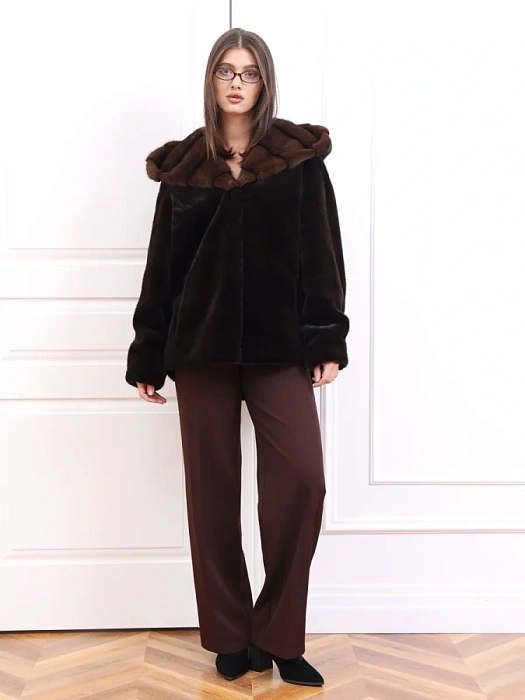 Шуба Donna Daniella , артикул 3-gucci_d.brown