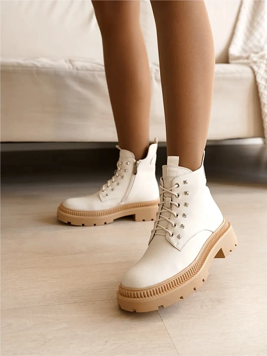 Женские ботинки basic SOFIA-ALEXANDRA белые, артикул 17E-ZH054-CT2