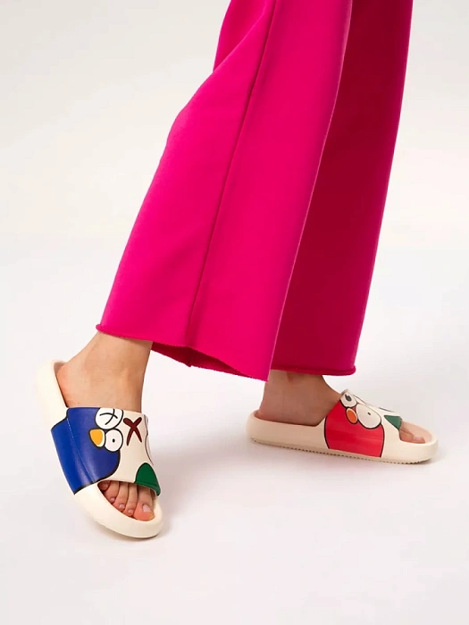 Женские пантолеты eObuv бежевые, артикул 847975/02-01EB