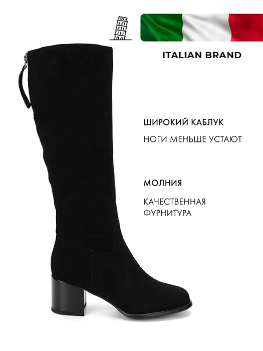 Женские сапоги basic FEDERICA RODARI черные, артикул 7E-3H471-913