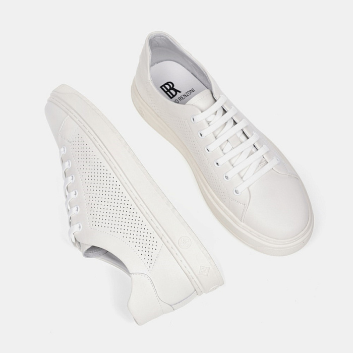 Мужские кеды BRUNO RENZONI  белые, артикул BR12885-MB/10