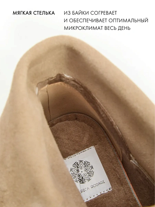 Женские ботинки FEDERICA RODARI бежевые, артикул 43E-PJ336-25W