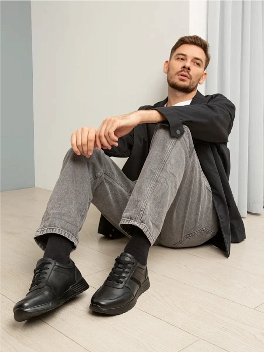 Мужские кроссовки BRUNO RENZONI  черные, артикул DSHD-DM001