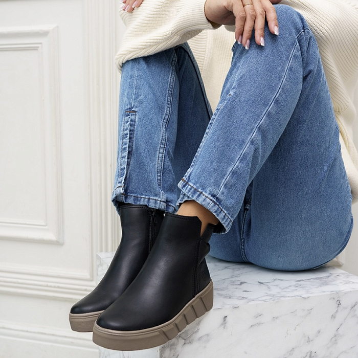 Женские ботинки basic RIEKER черные, артикул W0562-00