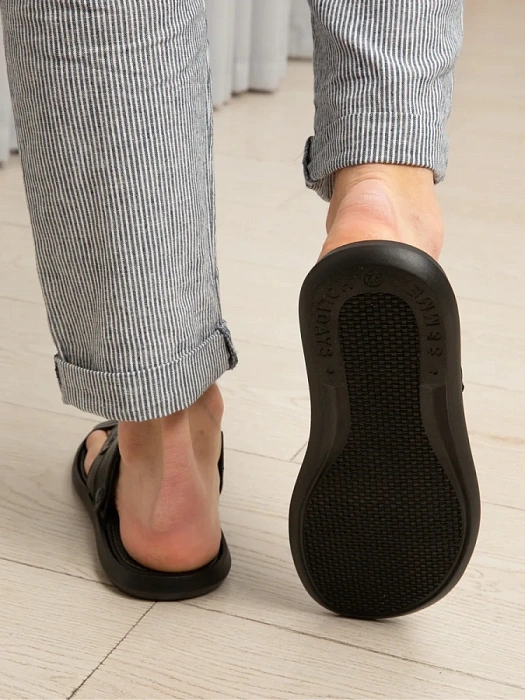 Мужские слайдеры BRUNO RENZONI  черные, артикул 033.40551.2