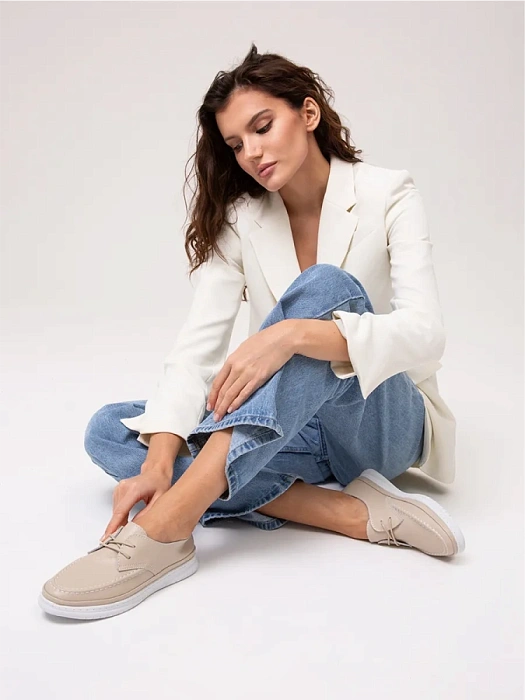 Женские туфли Donna Daniella  бежевые, артикул 53E-80719-2