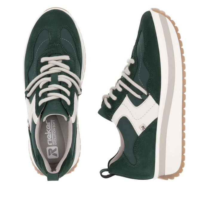 Женские кроссовки RIEKER зеленые, артикул W0900-54