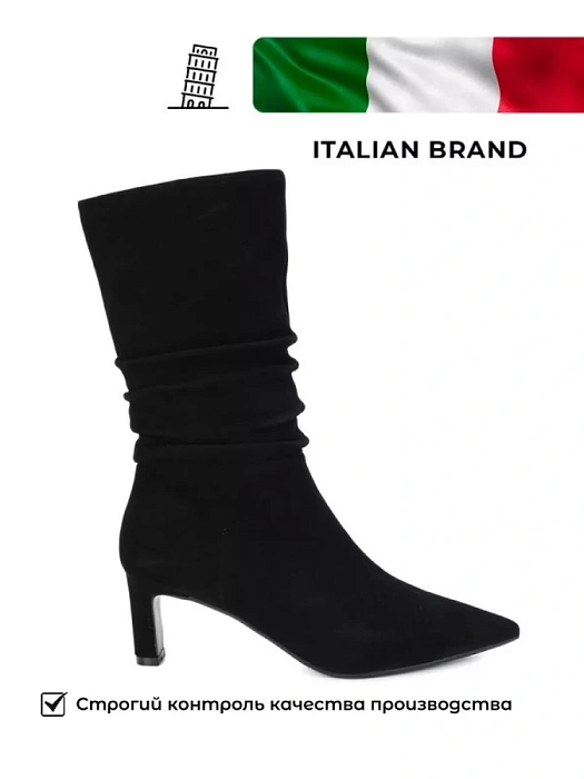 Женские сапоги basic FEDERICA RODARI черные, артикул 7E-3C507-985