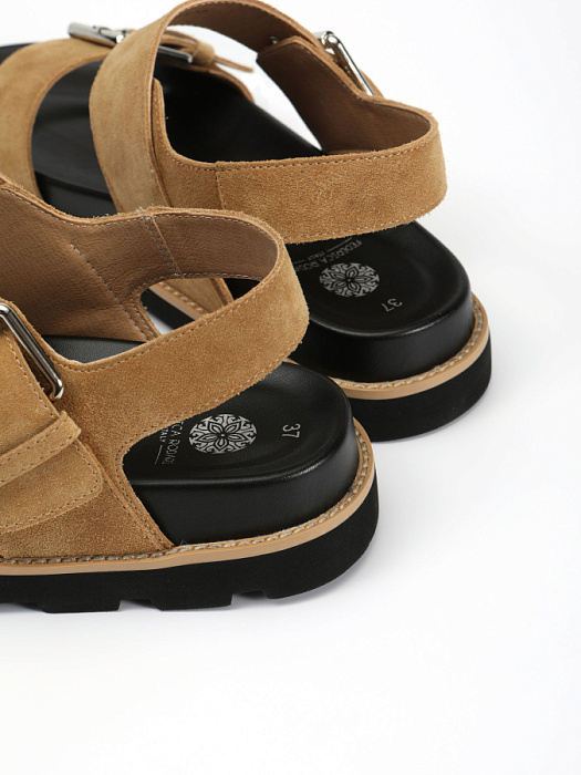 Женские сандалии FEDERICA RODARI бежевые, артикул 7E-4C918-626