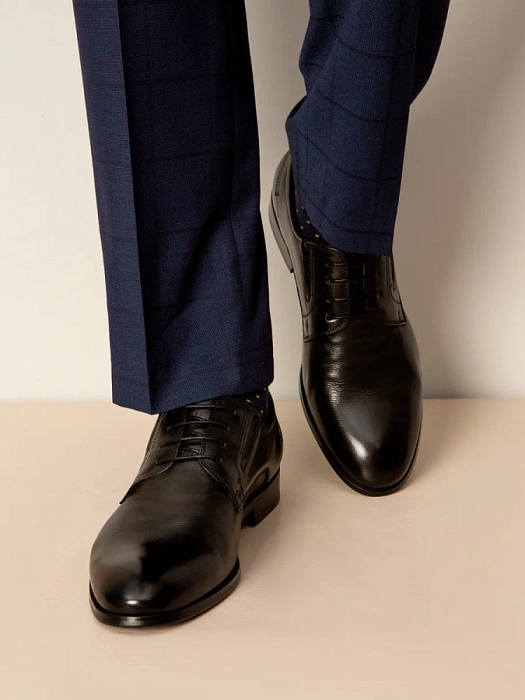 Мужские туфли BRUNO RENZONI  черные, артикул 5381A-727A