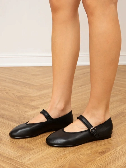 Женские балетки SOFIA-ALEXANDRA черные, артикул 38E-HF860-A411D1
