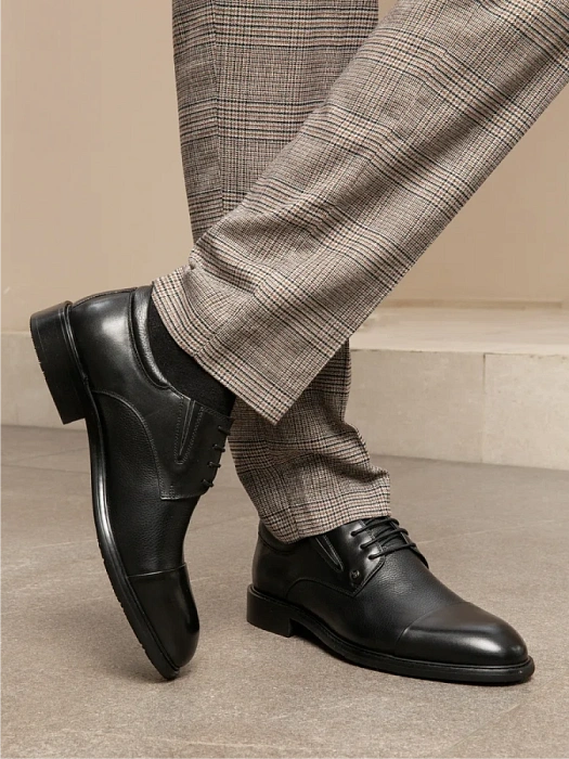 Мужские туфли BRUNO RENZONI  черные, артикул 24118-35-F198X