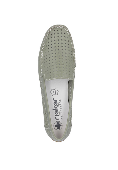 Женские мокасины RIEKER зеленые, артикул 40269-52