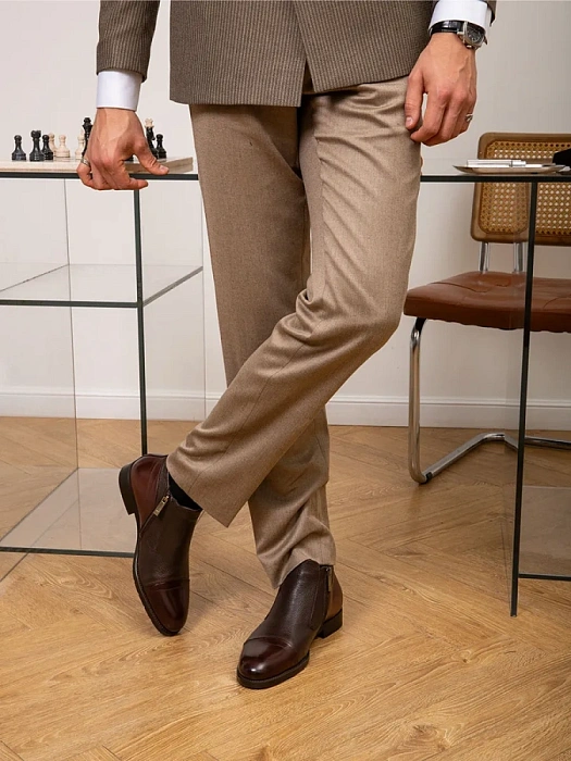 Мужские ботинки BRUNO RENZONI  коричневые, артикул 5332X-225B-R