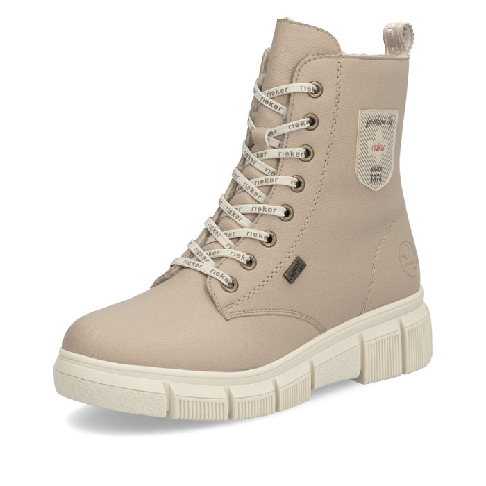 Женские берцы RIEKER бежевые, артикул X3410-20