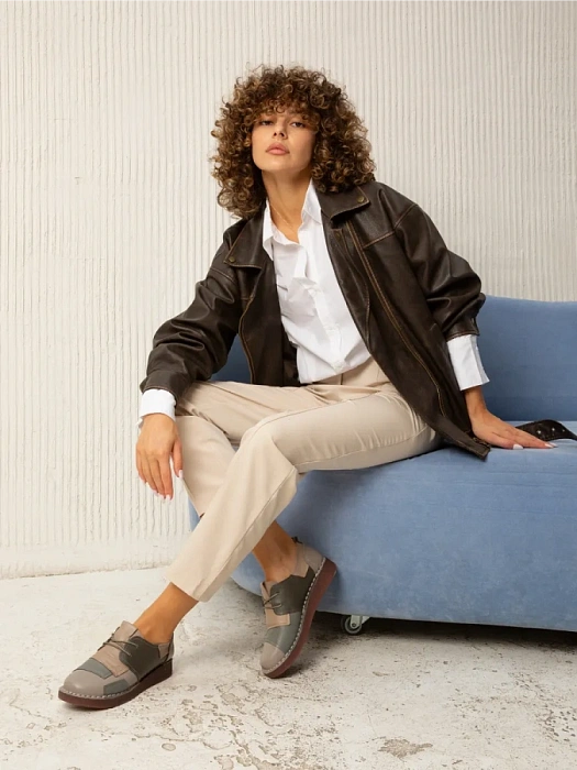 Женские туфли eObuv серые, артикул DB8370-4