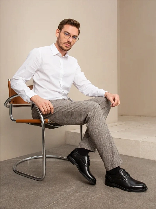 Мужские туфли BRUNO RENZONI  черные, артикул A003-2