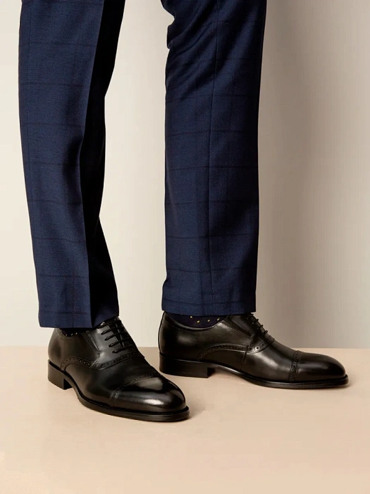 Мужские оксфорды BRUNO RENZONI  черные, артикул 5408A-958A