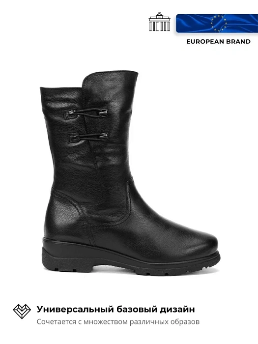 Женские полусапоги eObuv черные, артикул 9-76410-41-022