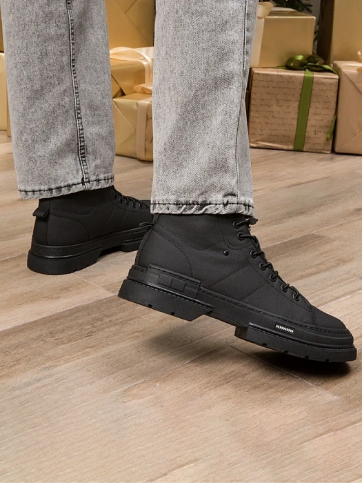 Мужские ботинки basic BRUNO RENZONI  черные, артикул BR11225-MN/10