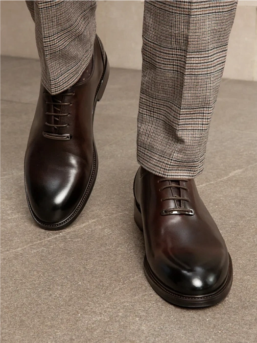 Мужские туфли BRUNO RENZONI  коричневые, артикул A001-1