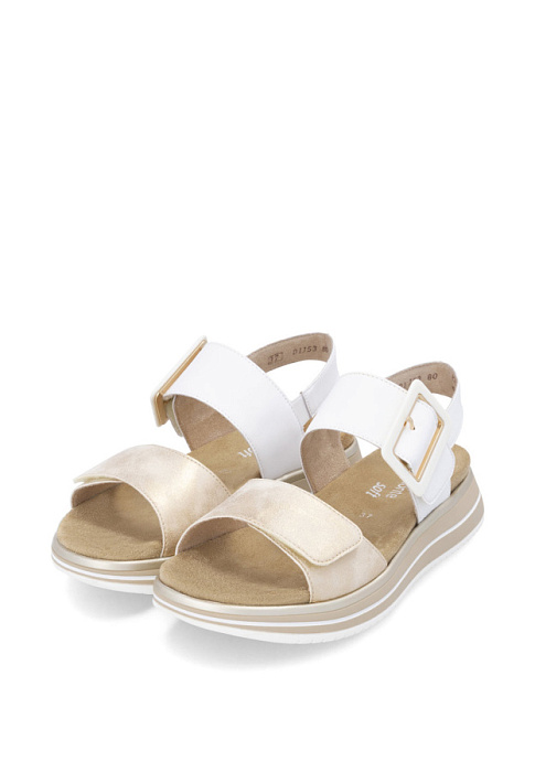 Женские босоножки  REMONTE белые, артикул D1J53-80