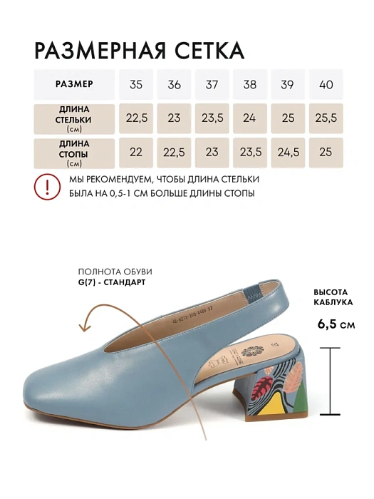 Женские слингбэки FEDERICA RODARI синие, артикул 4E-6273-303-A489