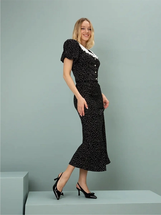 Женские слингбэки FEDERICA RODARI черные, артикул 43E-T1202-L95028-1