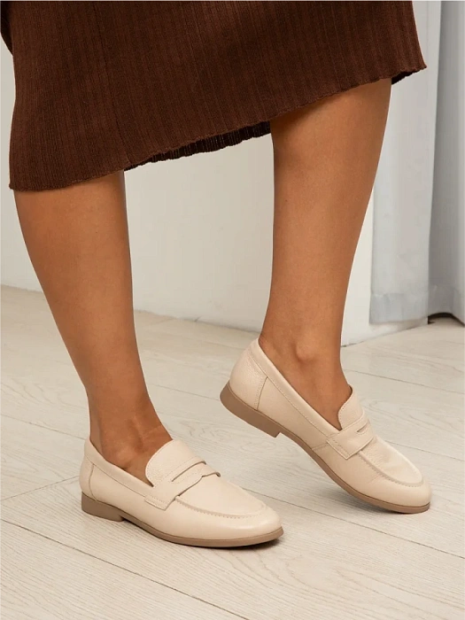 Женские лоферы SOFIA-ALEXANDRA бежевые, артикул SA20428-WB