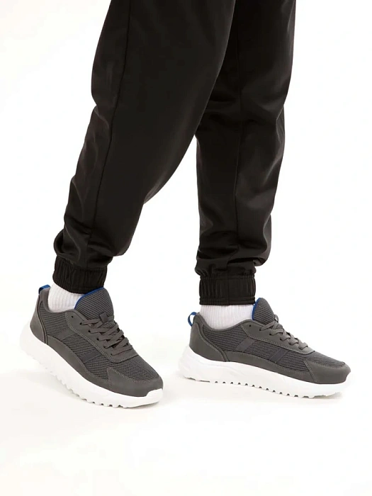 Мужские кроссовки BRUNO RENZONI  серые, артикул 447008/01-04BR