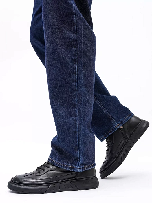 Мужские кеды BRUNO RENZONI  черные, артикул JJ22709-1-ZM